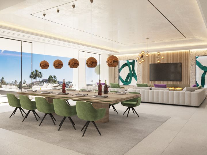 Brand new project of a villa in La Alqueria, Benahavis - Impressive Modern Home with Stunning Sea Views in La Alquería