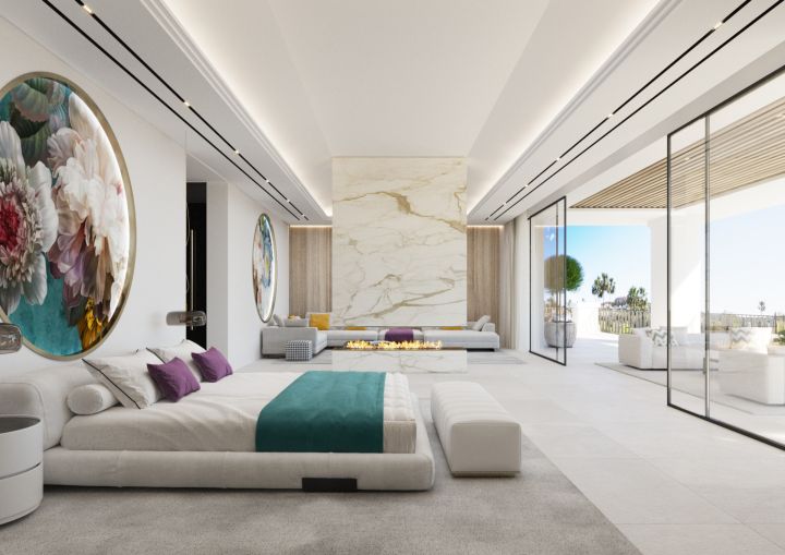 Brand new project of a villa in La Alqueria, Benahavis - Impressive Modern Home with Stunning Sea Views in La Alquería